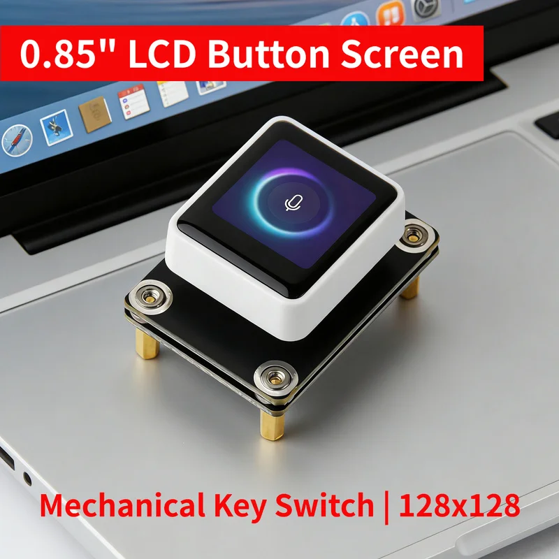 tela-de-exibicao-lcd-de-085-polegadas-com-teclado-mecanico-para-esp32-raspberry-pi-arduino-rp2040-stm32-chip-ips-st7735-64k-128x128