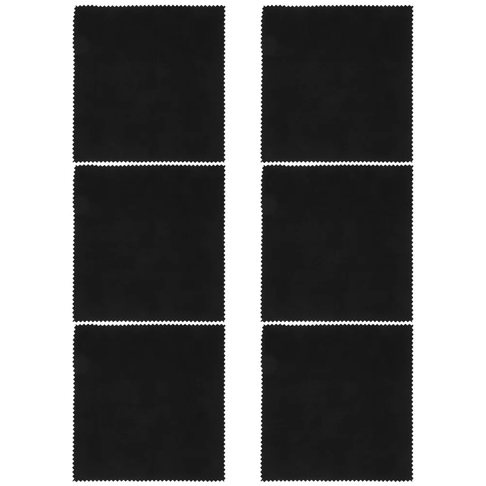

6pcs Instrument Cleaning Cloth Guitar Bass Piano Care Soft Dual-sided Velvet Maintenance Tools Polishing Brass Cleaner
