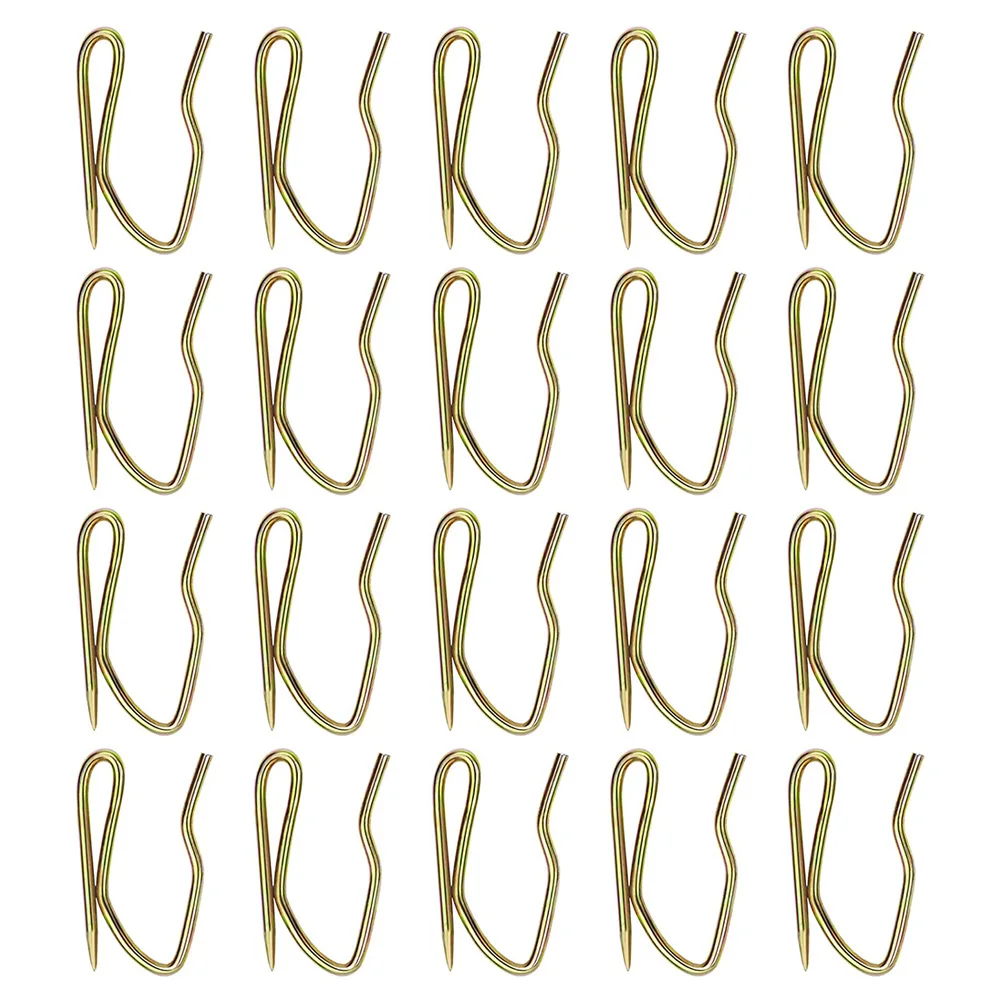 

50 Pcs Curtain Hooks Stainless Steel Gold Tone Drapes Tie Backs Home Decor Wall Mount Hardware Window Accessories Modern Themes