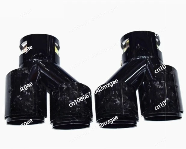 Adequado para modificação do tubo de escape m240m340m440i quatro garganta traseira preta de fibra de carbono de aço inoxidável g21g42