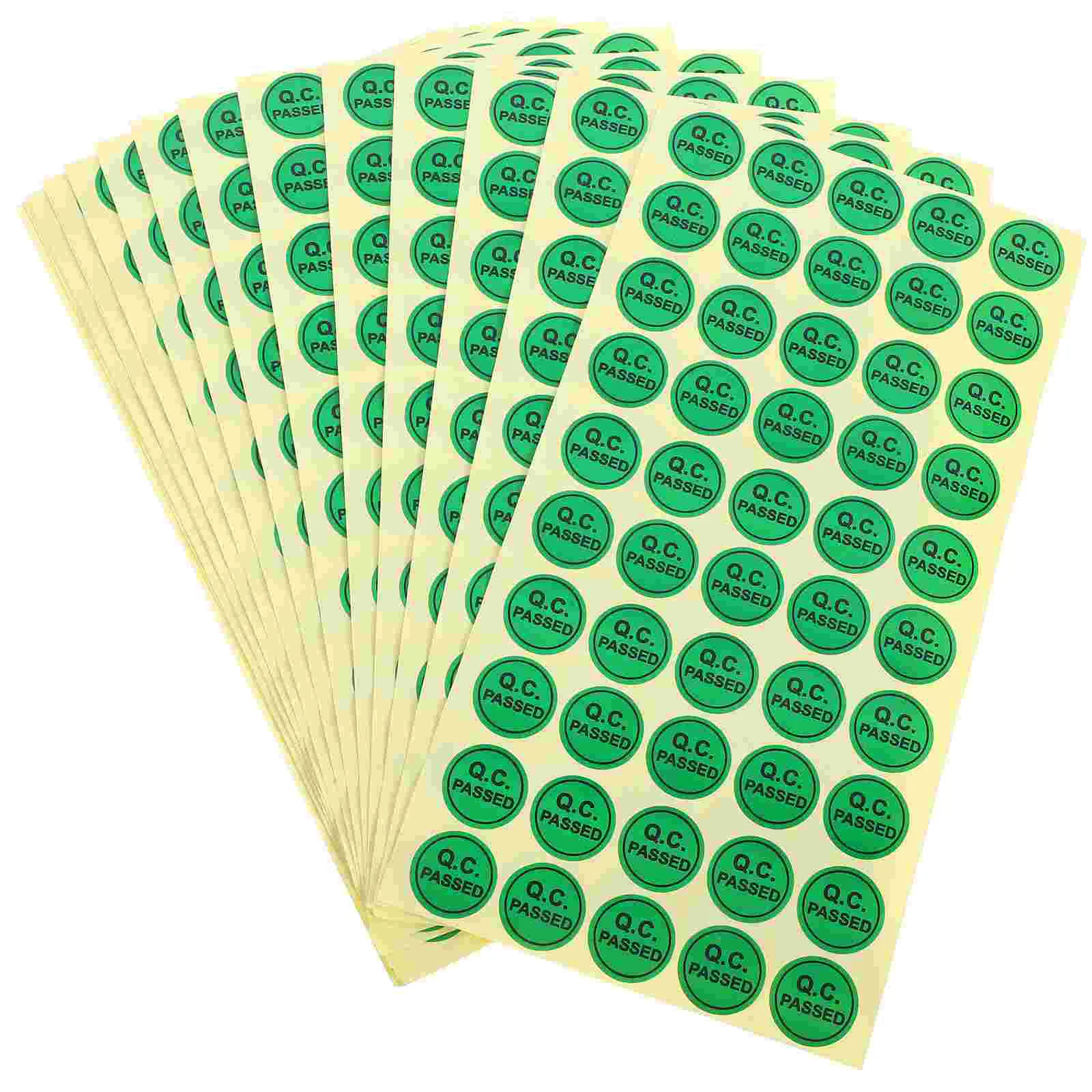 1000 Pcs Applique Label Sticker Quality Inspection Pass Labels Qc Testing Copper Sheet Warehouse Supplies