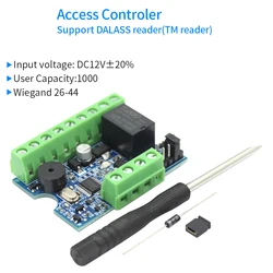 12V Access control Mini Relay Module Controller Board Kit TM Wiegand RFID Card Reder Set Door System support Admin Card 1000user