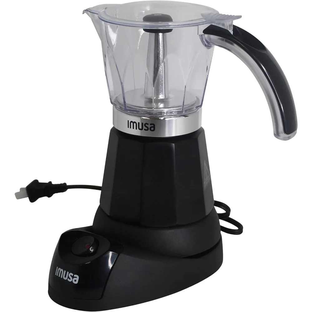 Imusa 3-6 Cup Electric Espresso Maker with Detachable Base