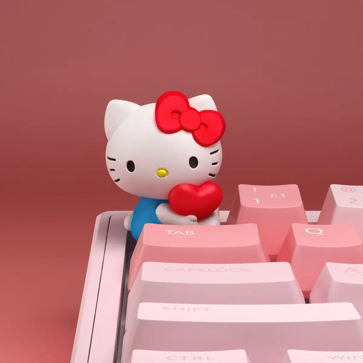 Kawaii Sanrio Hellokitty Keycaps Anime Periferal Keyboard Mekanis Aksesori Keycaps Personal Lucu Hadiah Resin Kreatif