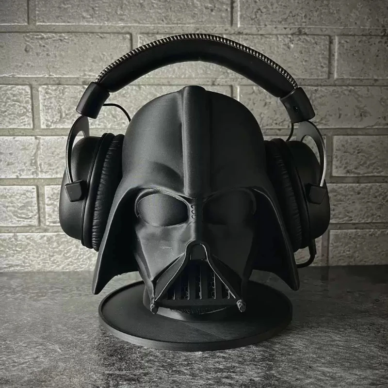 Black Samurai Mask Headphone Stand Custom Head Mounted Headset Hanger Gaming Esports Display Stand Headphone Accessories Gift