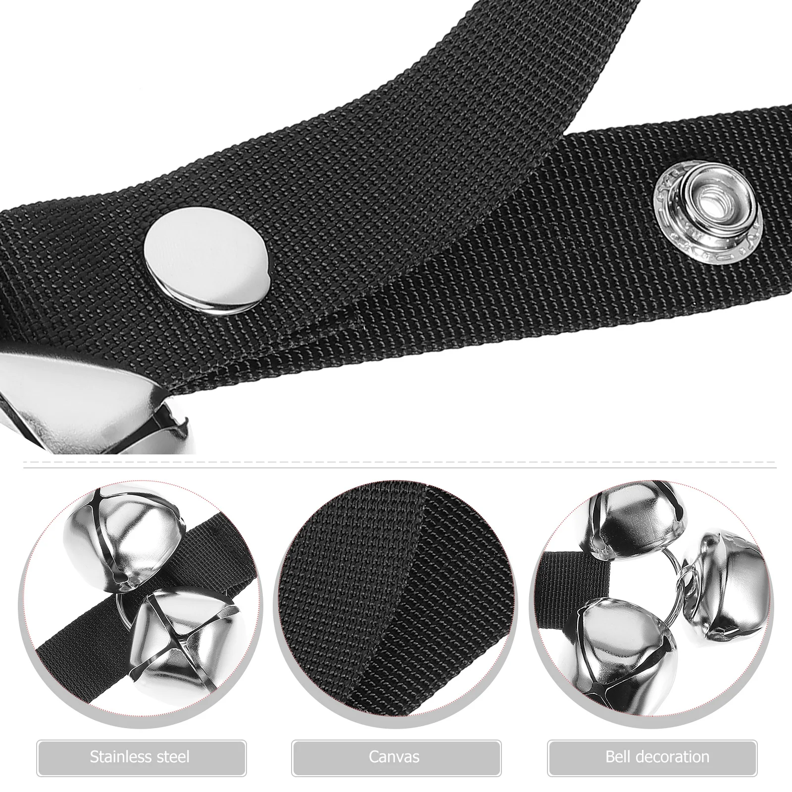 

Stainless Steel Dog Traction Puppy Training Doorbell Alarm Bell Position Tracking Crisp Tone Comfortable Harness Pet