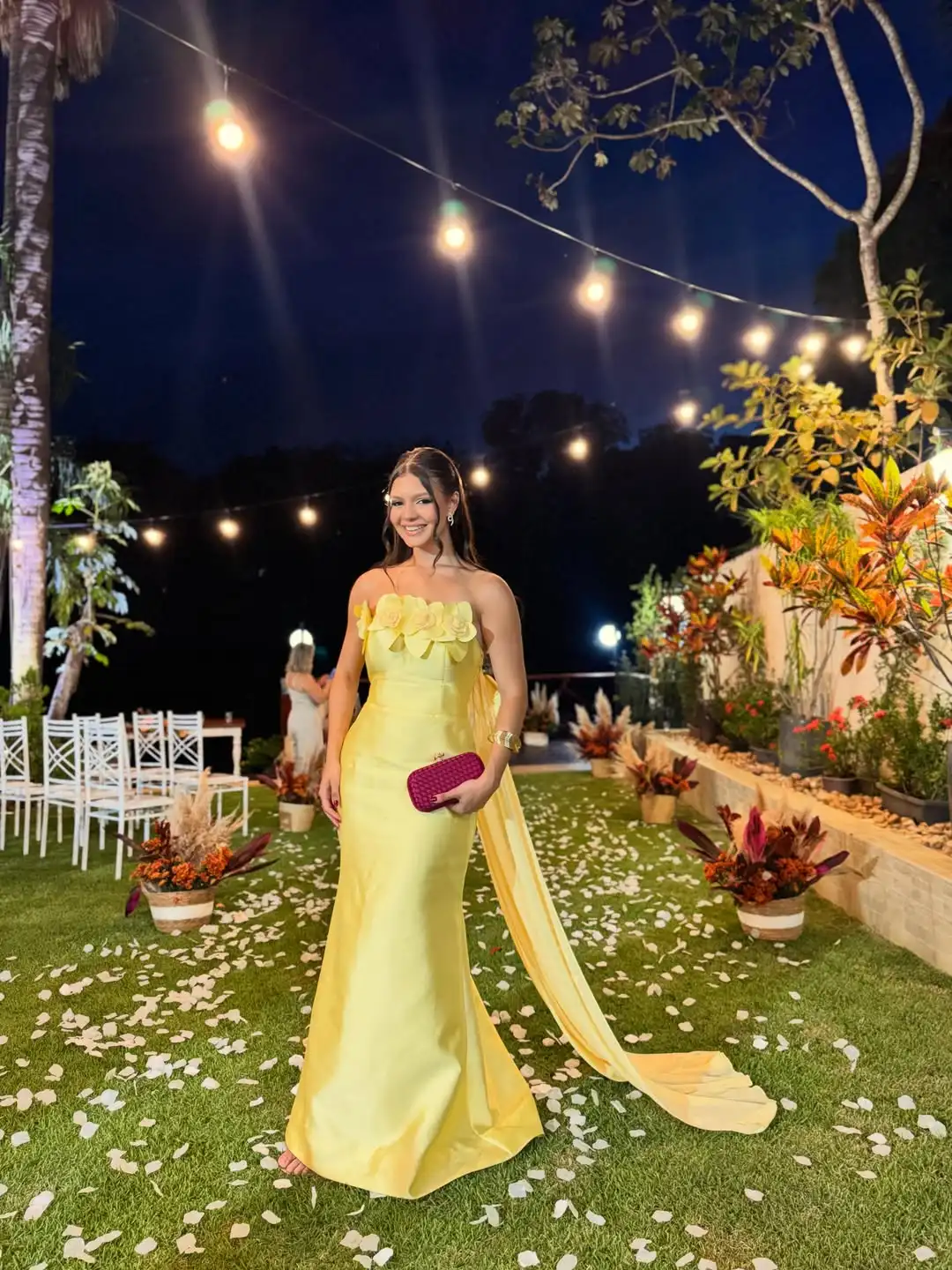 customized Arabic Evening Dresses Yellow Strapless Formal Women Prom Dresses Floor Length Dubai Women Wedding Party Gowns