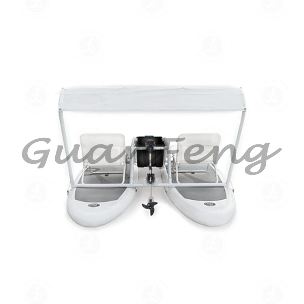 تجربة فاخرة لشخصين، أفضل قارب مجداف كهربائي صغير قابل للنفخ، لوح تزلج على الصيد من Catamaran