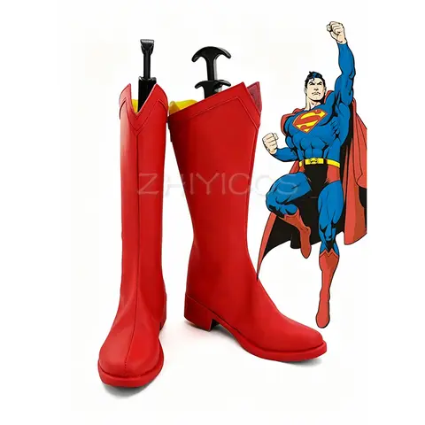 New Super Hero Men Cosplay Shoes Red Boots American Movie Hero Cosplay Carnival Halloween Cosplay Shoes for Men Women