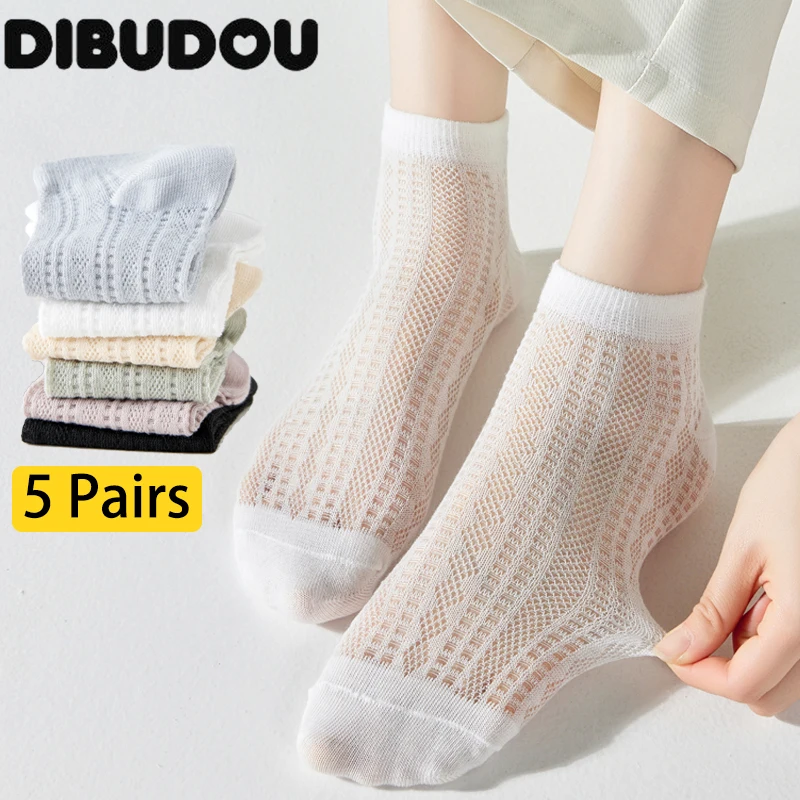 

Socks For Women Thin Summer New Hollow Out Loose cotton Socks Women's Casual Basic Sweet Girls Fashion Breathable Socks