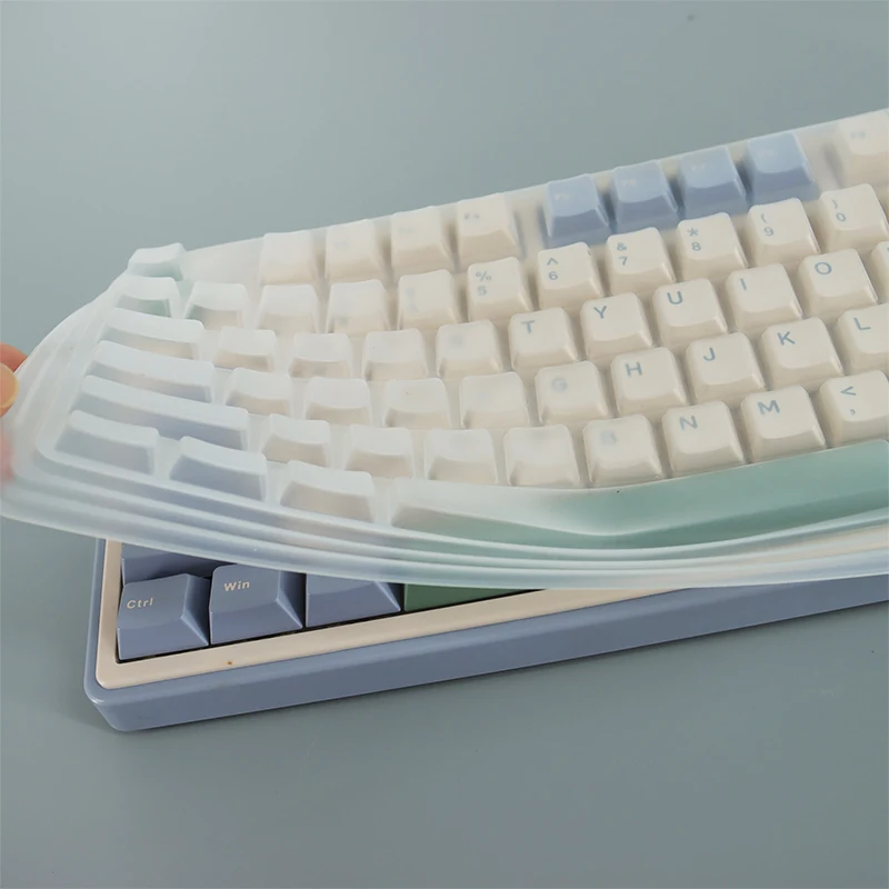 Para Aula F75 cubierta de teclado de silicona Protector película de piel TPU Teclado mecánico para jugar transparente impermeable