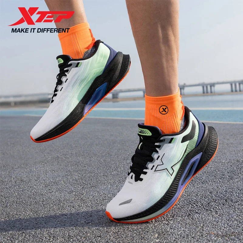 Xtep Tancheng 2.0 Professional Running Shoes for Men 2025 Spring Shock-absorbing Rebound Mesh Breathable Sneakers 975119110020