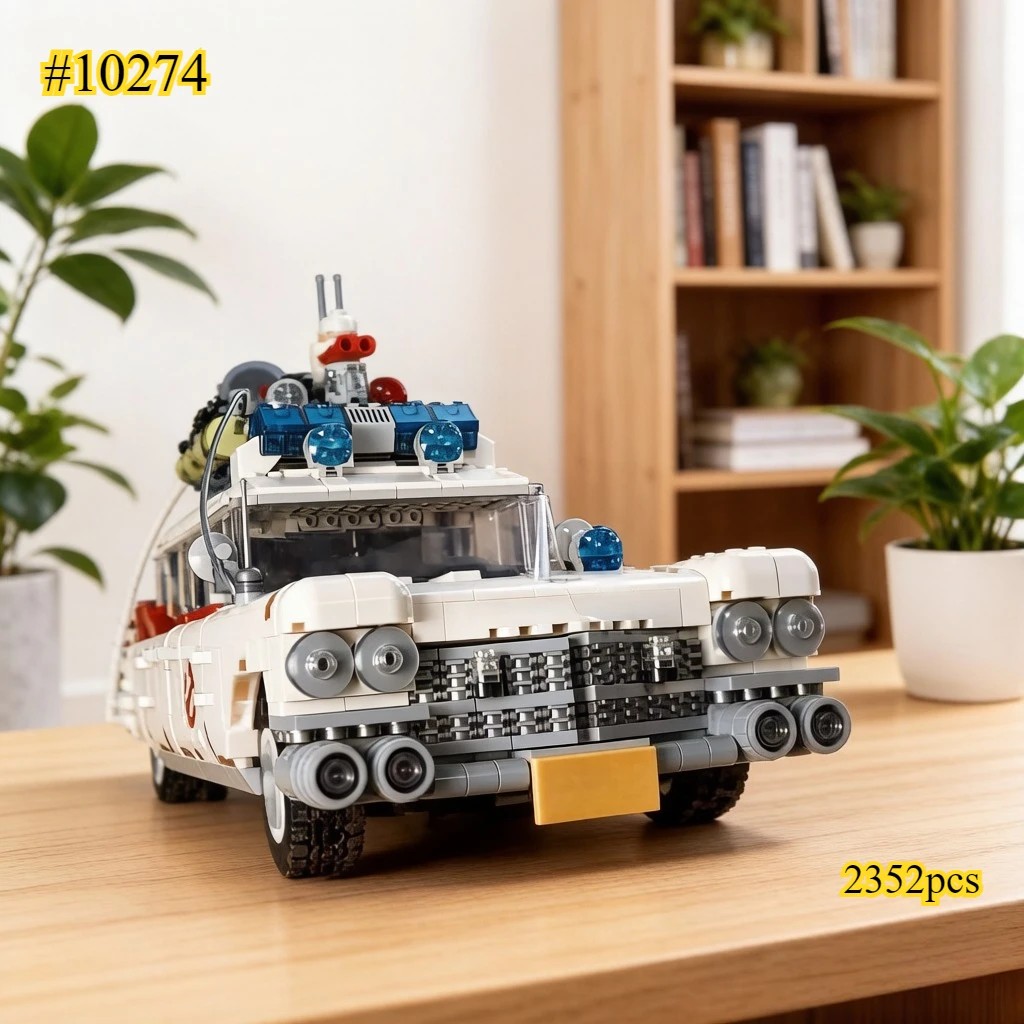 

Creative Handmade Anime Model Vehicle 10274 ECTO-1 Building Block Toy Car Model for Adults Halloween Christmas Gifts 2352PCS