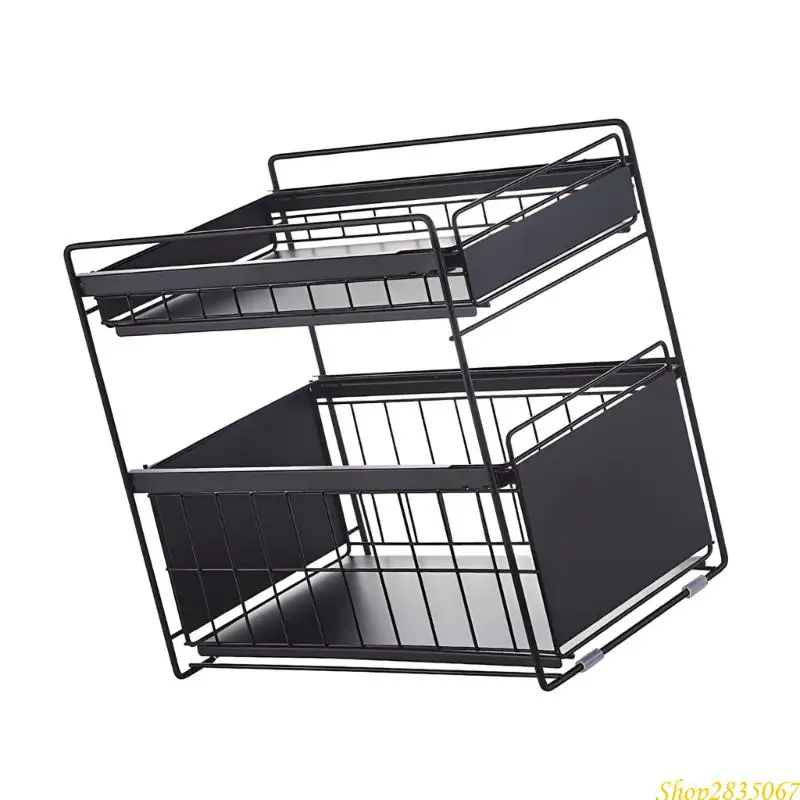 

Iron Constructed Under Sink Remove Shelf Planner Large Capacity for Organizing Materials Tool Complimentary Arrange Finish 831F