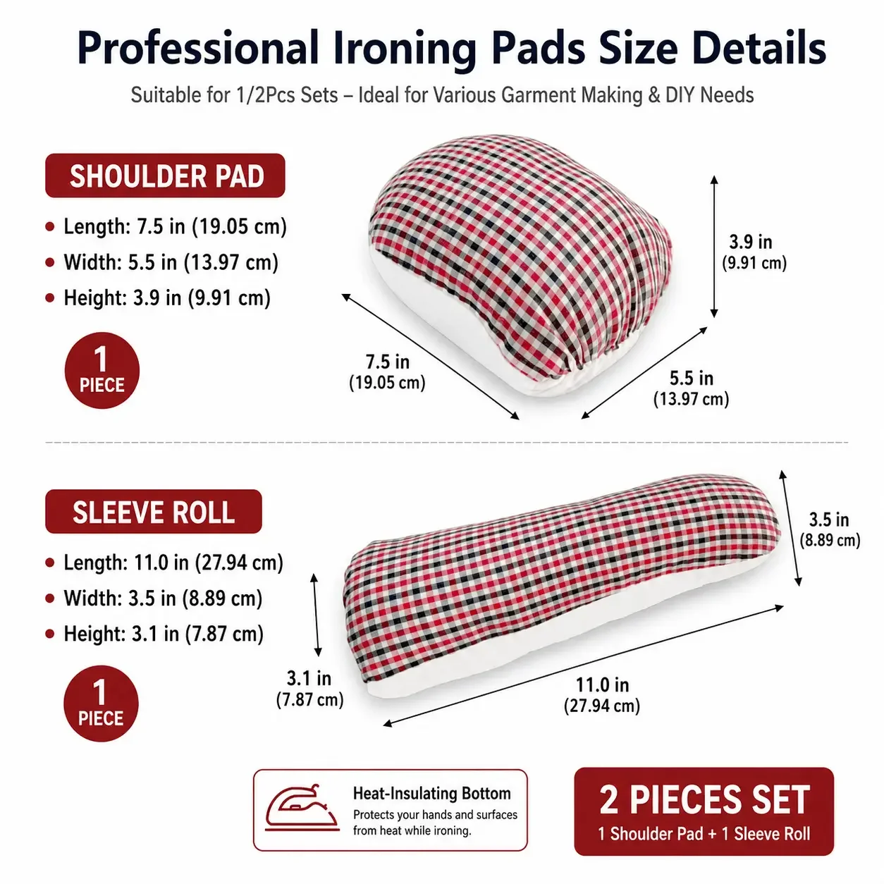 Tailor's Ham Ironing Pad Sewing Pressing Ham for Curved Seams Sleeve Collar Shoulder Ironing Tool DIY Sewing Accessories