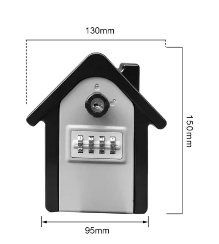 Caja Grande antirrobo y antirrobo con contraseña, caja de almacenamiento de Metal con cerradura de seguridad, adecuada para Caja de Seguro con llave