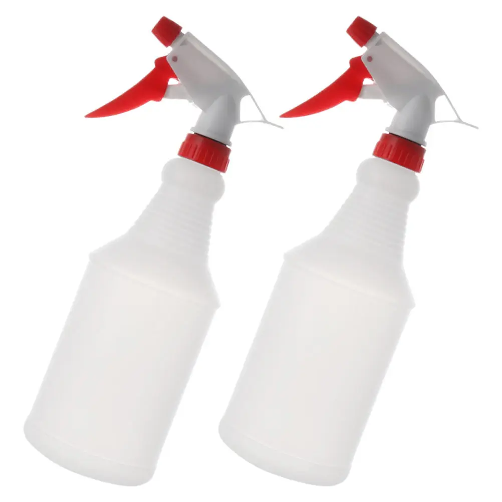 2Pcs Reusable Plastic Spray Bottles Adjustable Spray Nozzle for Cleaning Solutions Gardening Watering Flowers Home Office Use