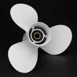 For Yamaha 40 48 50 55 60HP 11 3/8X12 Boat Outboard Propeller Aluminum 13 Spline Tooths Diameter 90mm White 3 Blades