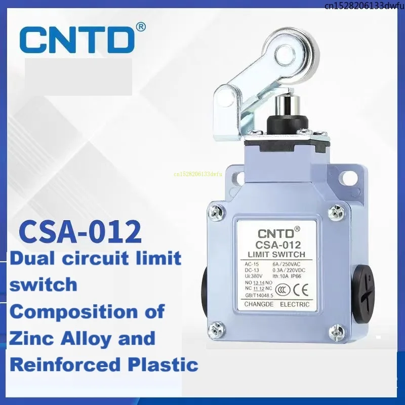 CNTD Electrical Micro Stroke Switch CSA-012 Limit Switch Metal Roller Switch