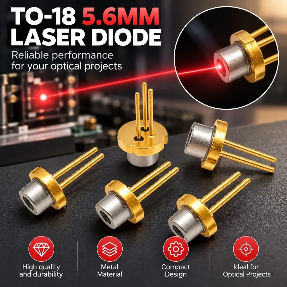 2pcs Wavelength 808nm/810nm Laser Diode 120MA-230MA Metal TO-18 5.6MM Laser Diode 100MA-230MA Parts Accessories