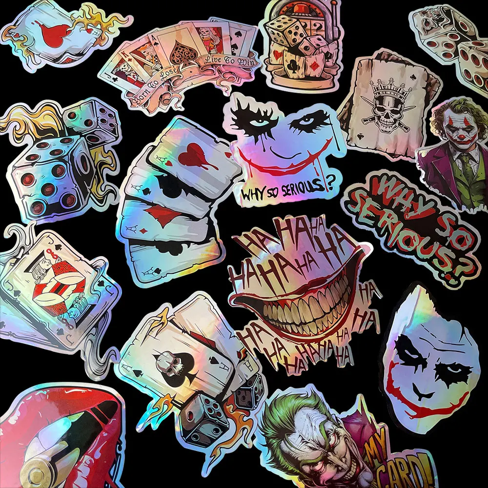 

30PCS/Lot Clown Mask HAHAHA Motorcycle Stickers Motorbike Fuel Tank Front Windshield Funny Vinyl Decals Scooter Body Decoration