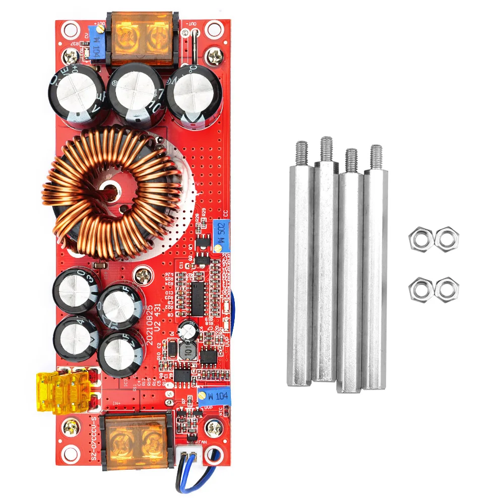 1800W 40A konwerter DC-DC Boost o dużej mocy moduł zasilacza 10-60V do 12-90V moduł z regulowanym napięciem — zdjęcie 6