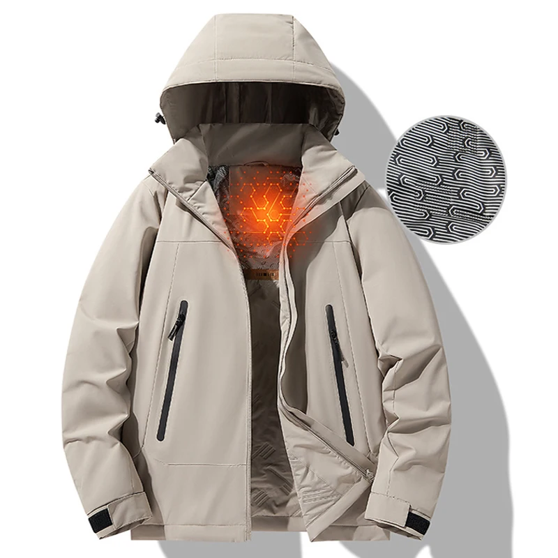 الشتاء موضة التزلج معطف للرياضة الرجال الحرارية يندبروف مقاوم للماء الأسماك العمل غير رسمي سترة المطر معطف سترة واقية سترة حجم 6XL