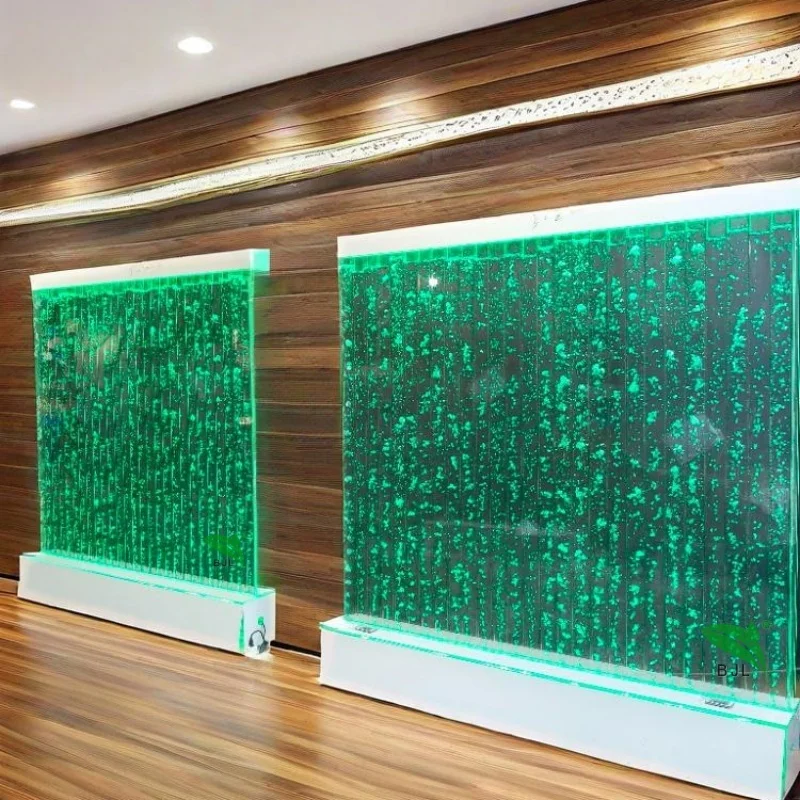 Customization.Wholesale Acrylic Bubble Water Wall Fountain for Home Hotel Restaurant Decoration Screen Partition