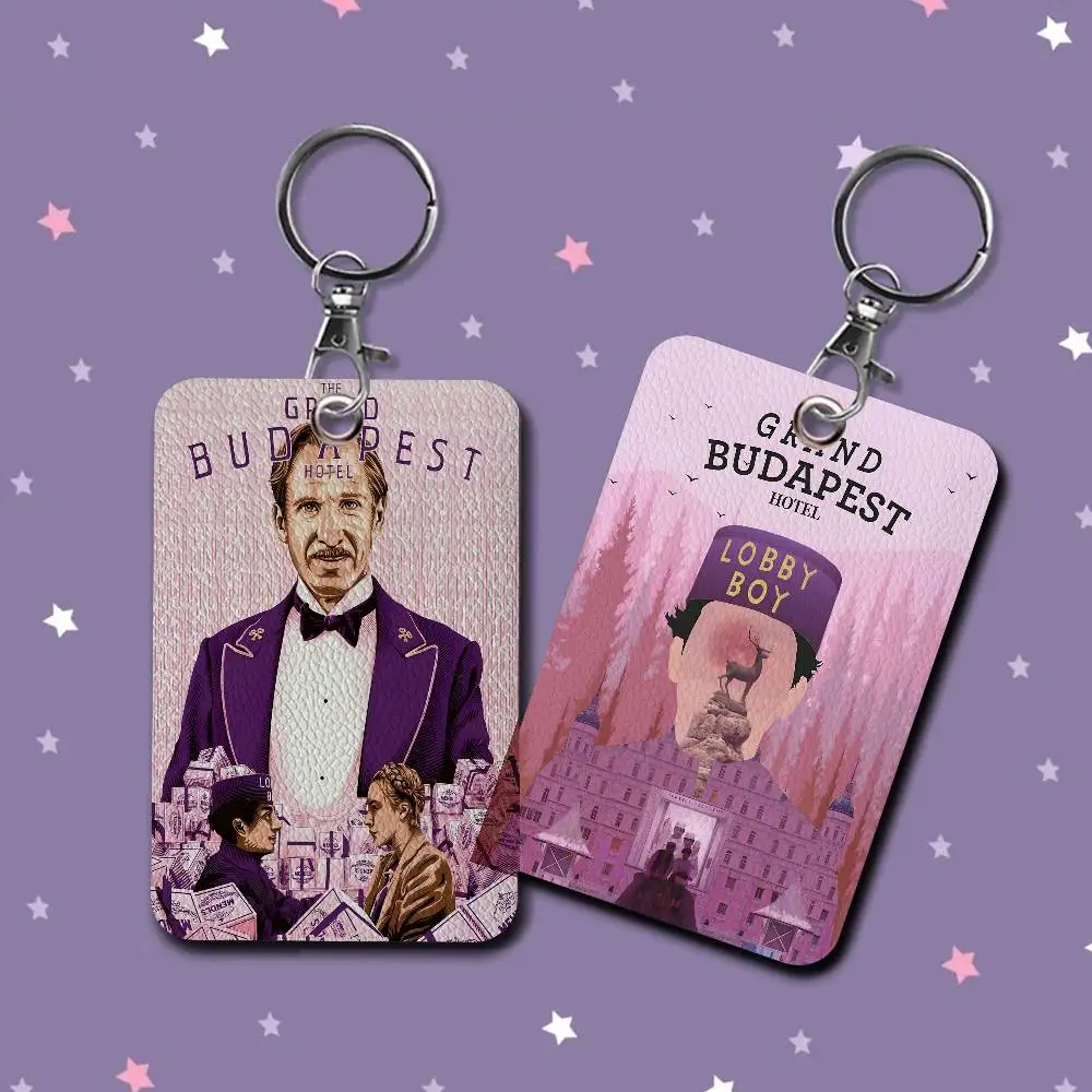 فيلم السفر فندق جراند بودابست حامل بطاقة شخصية مناسبة لحامل الفتيات حافظة بطاقات الباب شارة حامل المفاتيح
