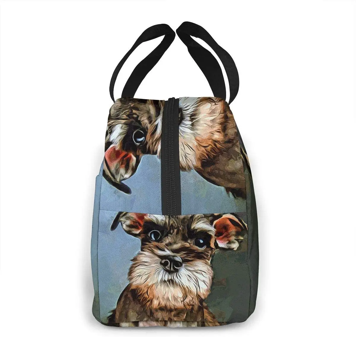 Cute Dog Lunch Bag Cooler Bag Women Tote Bag Insulated Lunch Box Water-resistant Thermal Soft Liner Lunch Container for Picnic