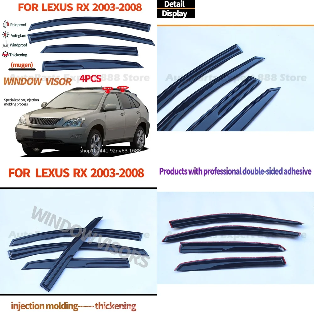 For Toyota Harrier 2003-2008 RX 330 350 Rain Guard Window Visor Premium Quality Durable Design