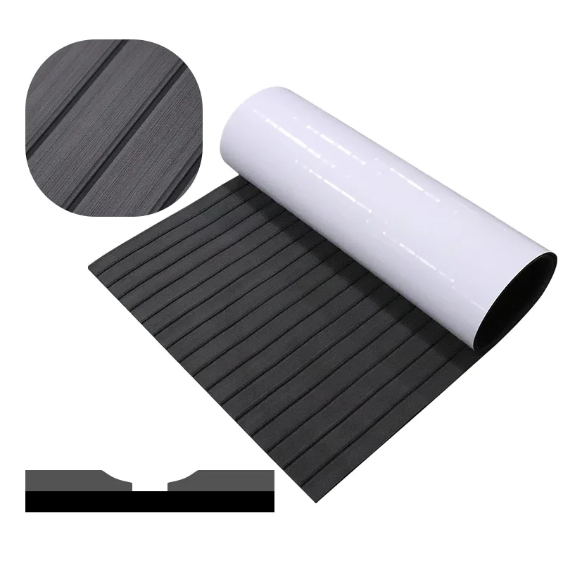 

2400x450x5mm Self Adhesive EVA Foam Teak Sheet Mat Decking Car Boat Sea Swim Yacht Synthetic Marine Acessories Flooring Pad Grey