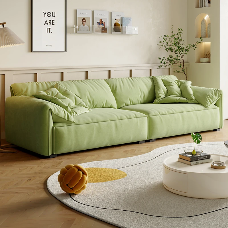 أرائك غرفة المعيشة الزرقاء كبيرة الحجم مصممة منتفخة يابانية لطيفة أرائك غرفة المعيشة صالة كسول Woonkamerbanken أثاث منزلي #5