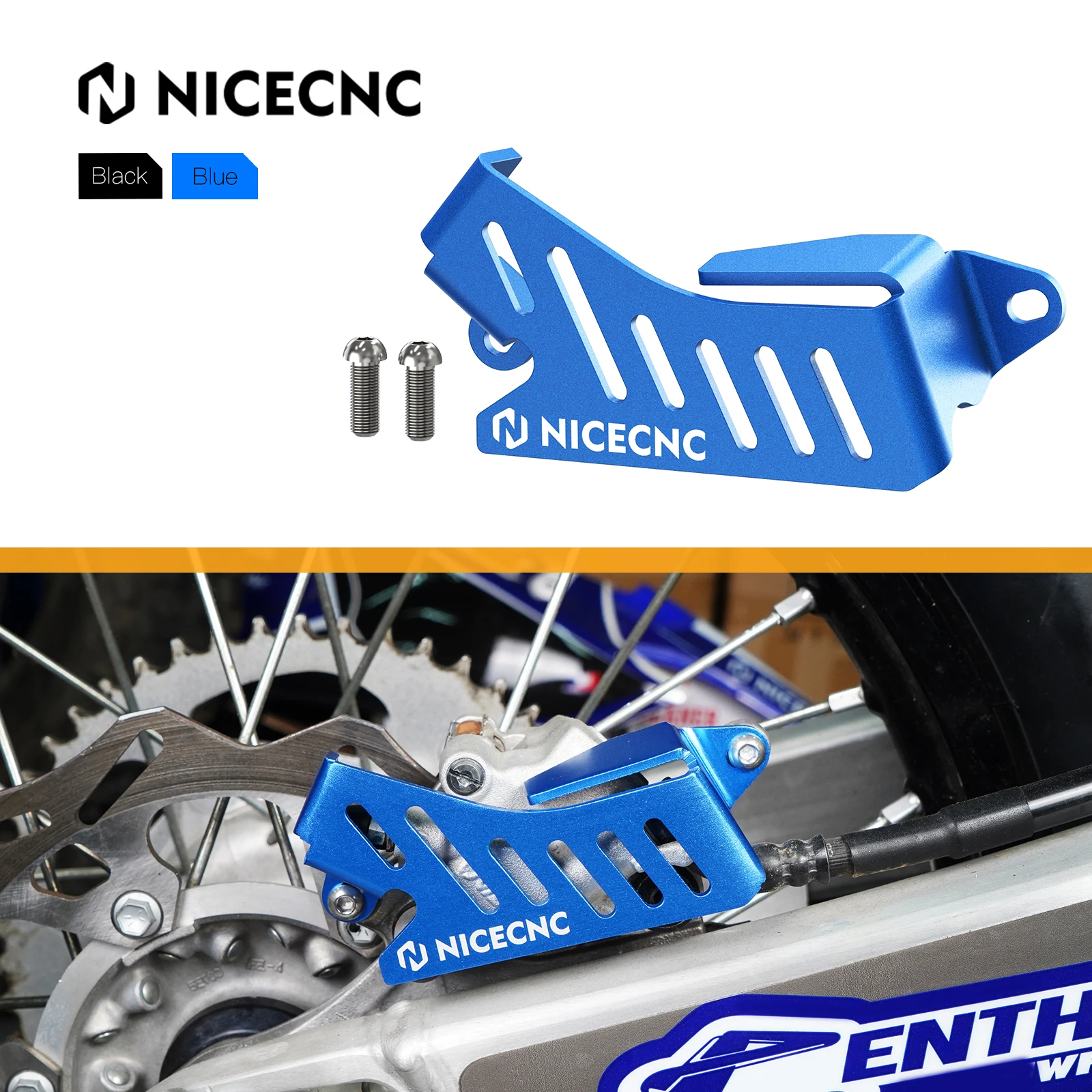 

For Yamaha WR250F 2015-2024 WR450F 2012-2023 Motorcycle Rear Brake Caliper Guard Cover YZ125 YZ250 2015-2021 YZ250F YZ450F YZF