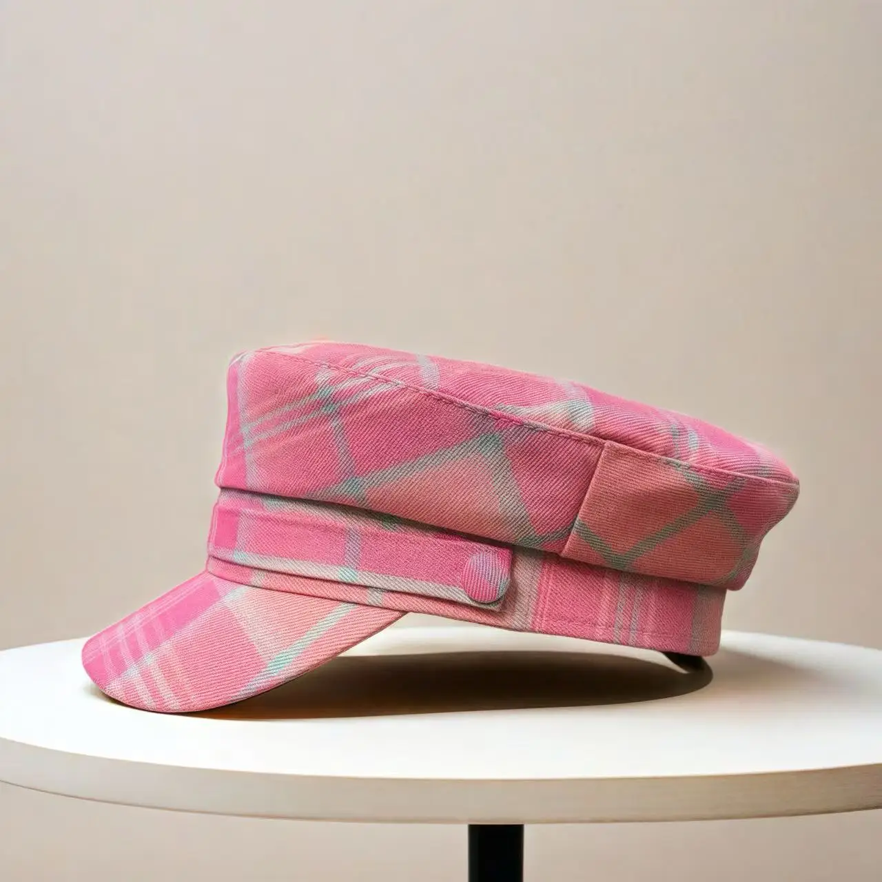 HongLuan  Checkered Pattern Beret & Newsboy Cap Woman, Rave Festivals Accessories & Party Hat Woman