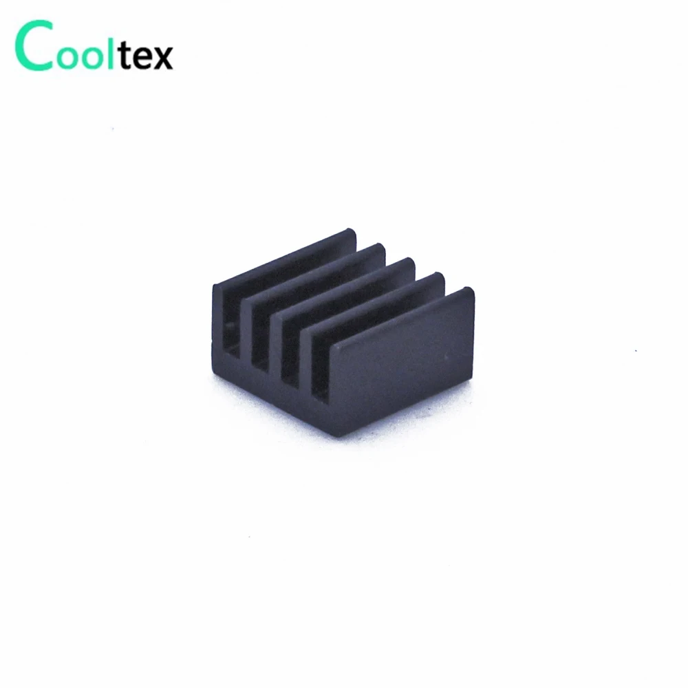 (100pcs/lot) 8.8x8.8x5mm Aluminum heatsink Extruded black heat sink radiator for  IC chip integrated circuit cooler cooling