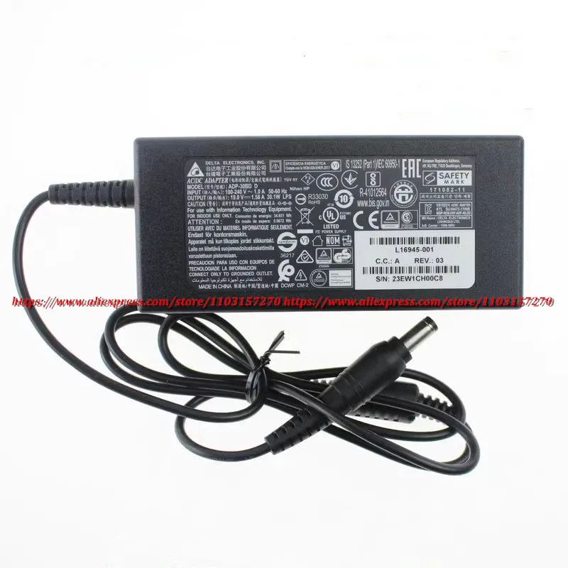 Imagem -02 - Genuine Delta-ac Carregador Adaptador para Aoc Monitor Fonte de Alimentação Adp30db d 19v 1.58a 1.5a 30w 5.5x2.5 mm 238lm00013 Sun1900150