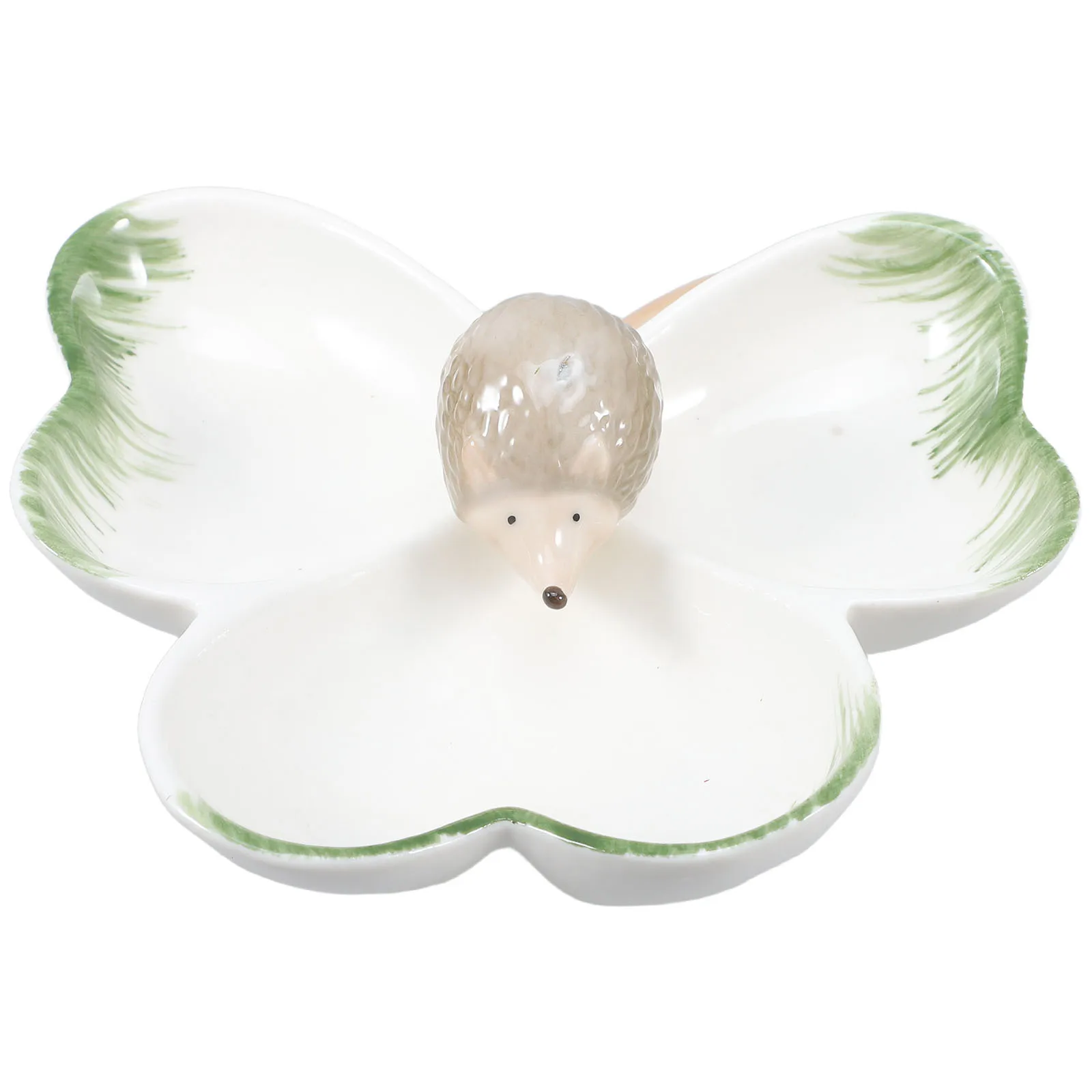 

Ceramic Jewelry Dish Hedgehog Design Decorative Tray Organizer Rings Earrings Necklaces Key Holder for Bedroom Bathroom