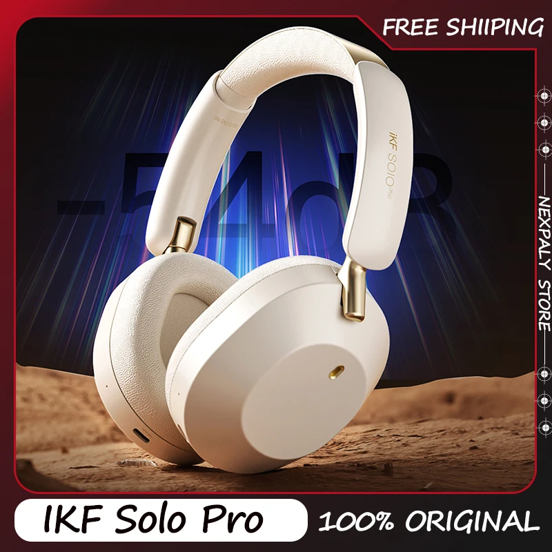 IKF Solo Pro Wireless Bluetooth 6.0 Headphone Smart Stereo ANC Sport Portable Headsets Noise Reduction Light Weight Gift Custom