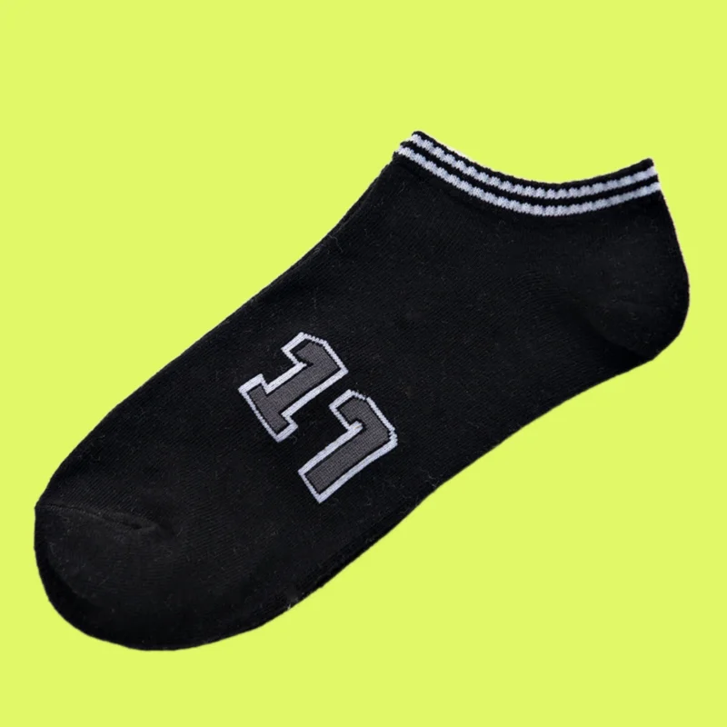 Chaussettes Courtes Décontractées et Respirantes en Coton pour Homme, Basket-ball, Bateau, Numérique, Femme, Homme, Haute Qualité, 5/10 Paires