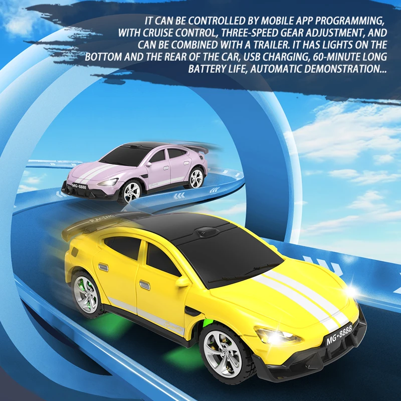 1:64 Rc Car Mini 2.4Ghz City Road Handle High Speed Alloy All Terrain Remote Control Car Dual Control Children's Toys Gifts