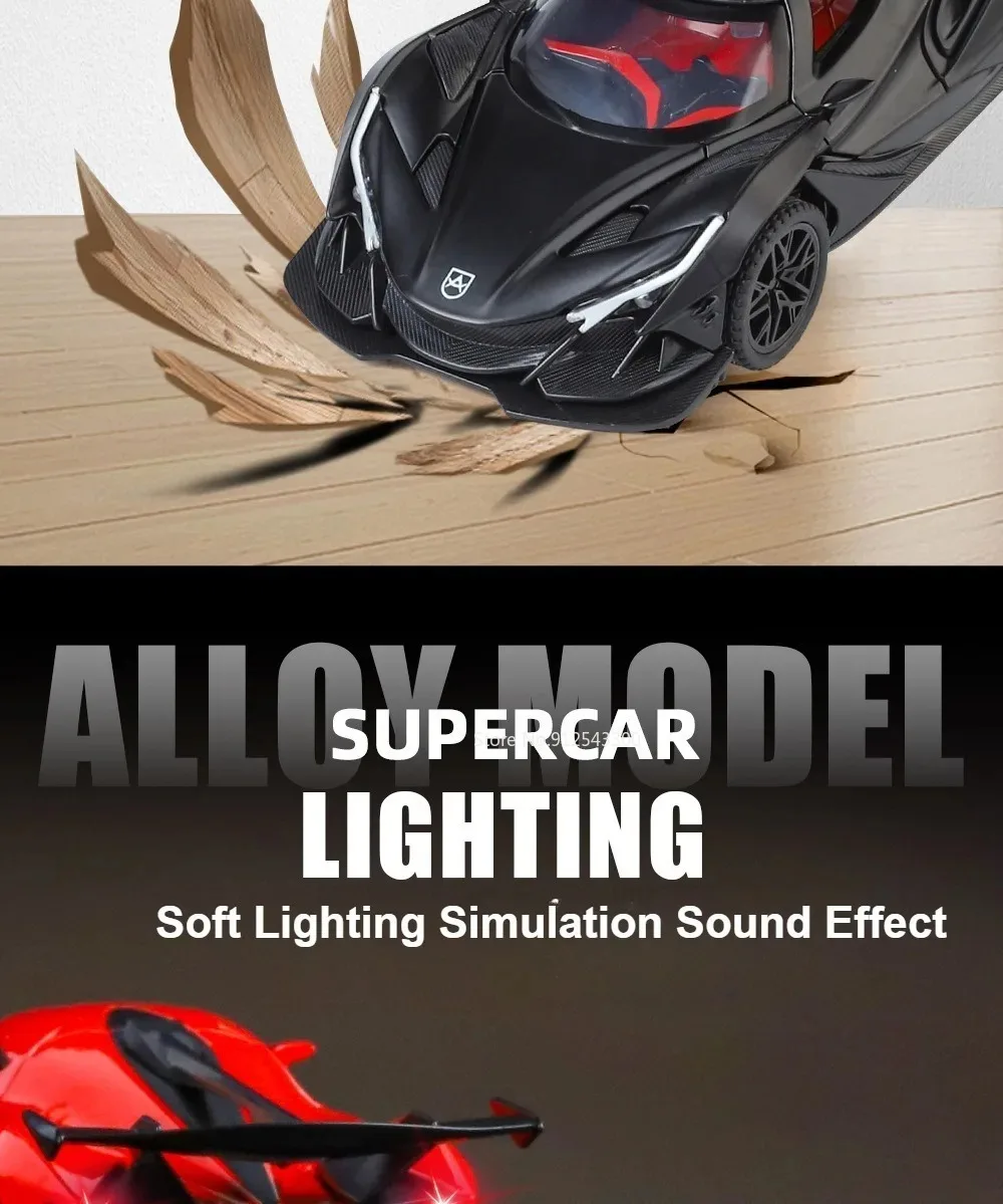 Maßstab 1:32 Apollo EVO IE Automodell Spielzeug Metalldruckguss Zurückziehen Super Cars Türen Geöffnete Fahrzeugmodelle Beste Geschenke für Kinder – Detail 17