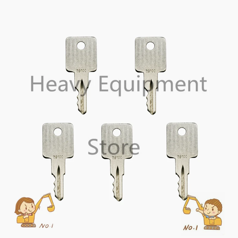 5 Pcs NG100 Key For Advance Lift Lull Telex Vermeer Telehandler Broderson Bart Mill Raygo Huber Arrow Bomag Yale High Quality