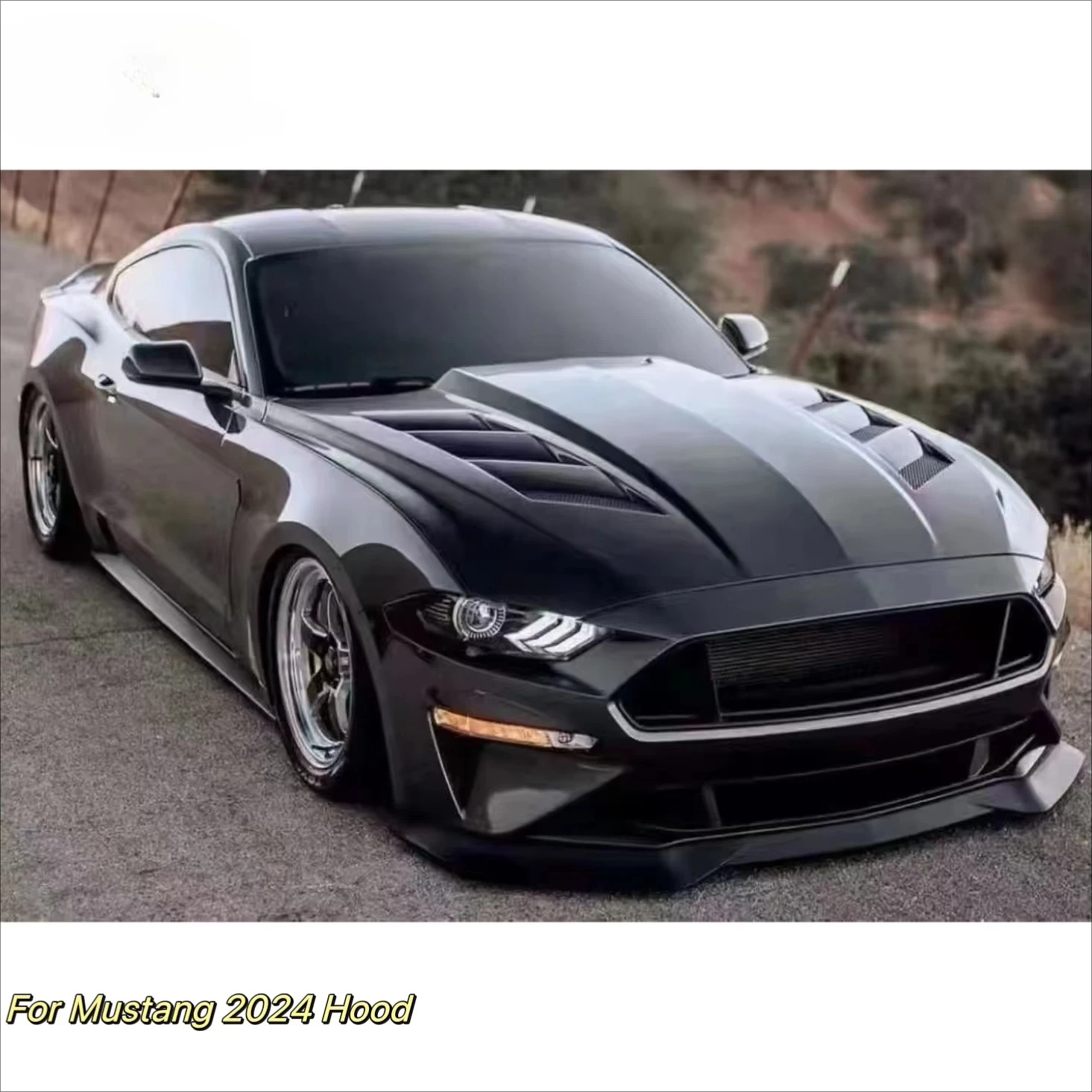 

MRD Carbon Fiber Hood for Ford Mustang 2018-2023 Real Carbon Fiber Hood Regular Style Carbon Fiber