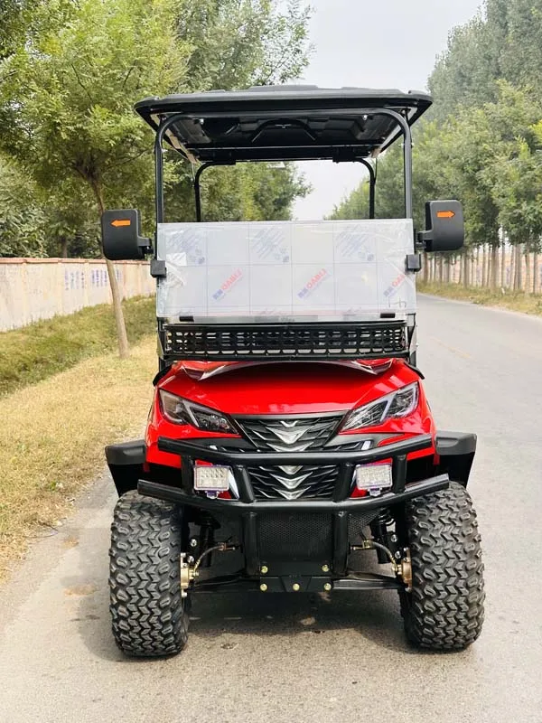 عربة جولف كهربائية مصممة جديدة 4x4 بمحركات ببطارية ليثيوم 48 فولت/60 فولت/72 فولت عربة جولف كهربائية مرفوعة قانونية #5