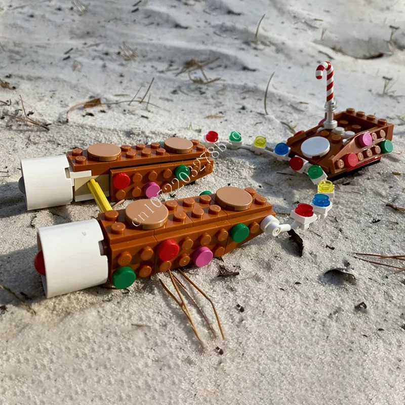 

525PCS Gingerbread Pod Racers Space War Military MOC SpaceShip Battle Model Building Architecture DIY Education Model Toys Gift