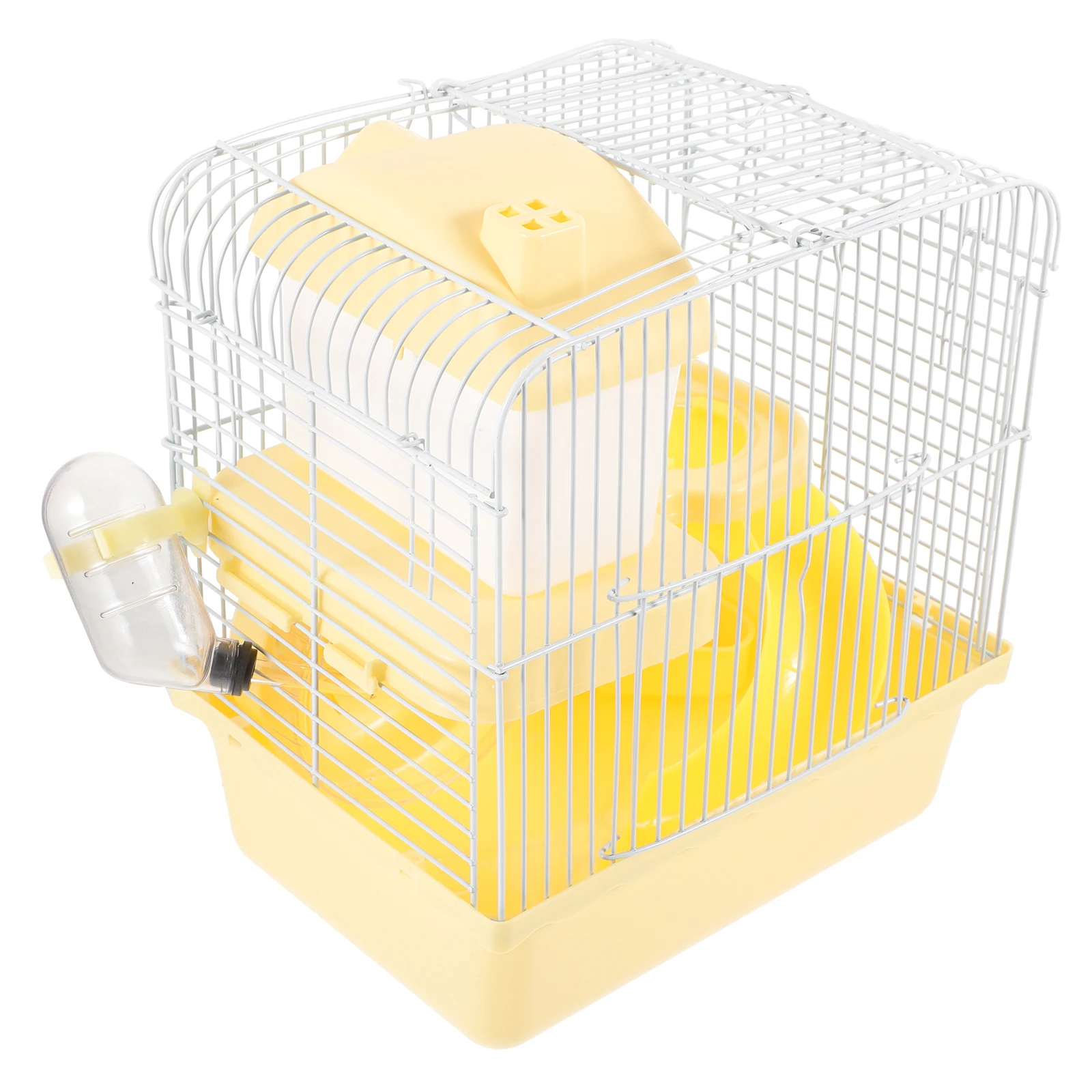 

Hamster Cage Large Small Pet House for Dwarf Hamsters Yellow Double Layer Castle Easy Stable Wire Material Travel