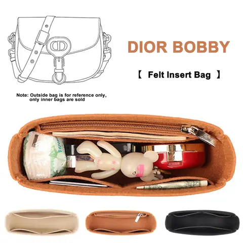 EverToner 펠트 인서트 백 오거나이저 인서트 D BOBBY 백 오거나이저 멀티 포켓 컴파트먼트 보관 내부 백 라이닝 Best5