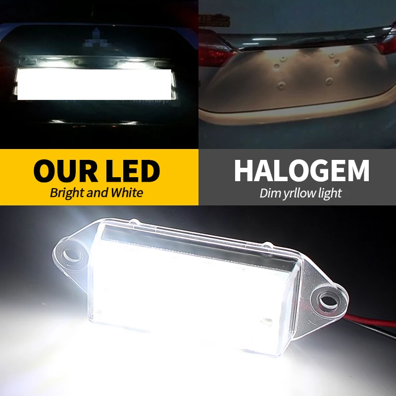 

2PCS Canbus For Mitsubishi Lancer 03-17 EVO VIII 2004-2008 Evolution X 2007-2019 LED Number License Plate Lights Car Accessories