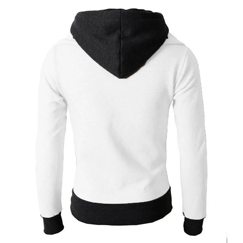 Trendy Autumn Men Zipper Jacket Casual Bomber Jacket Fleece Hooded Coats Scarf Collar Male Slim Fit Outwear Daily Wear